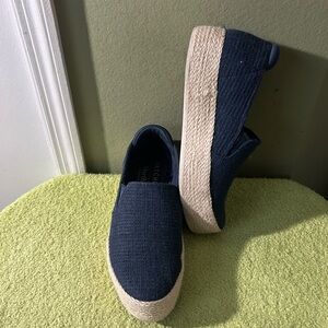 Skechers Martha Stewart Navy Espadrille Slip-Ons